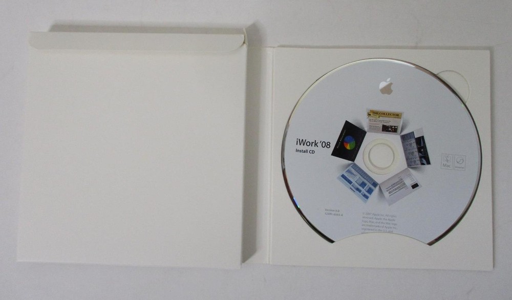 iWork 08 (2007 CD + Serial Numbers) Mac Version 8.0 Install Disc; Apple Software