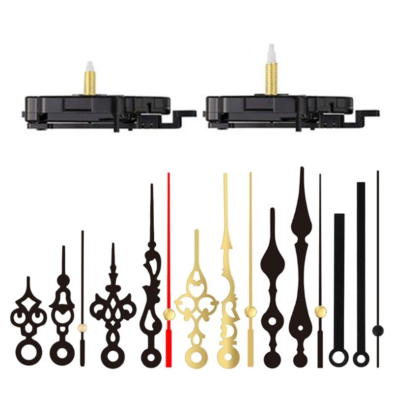 2Pack Jump Second Pendulum Clock Movement Set with Hands for Wall Clock Creation