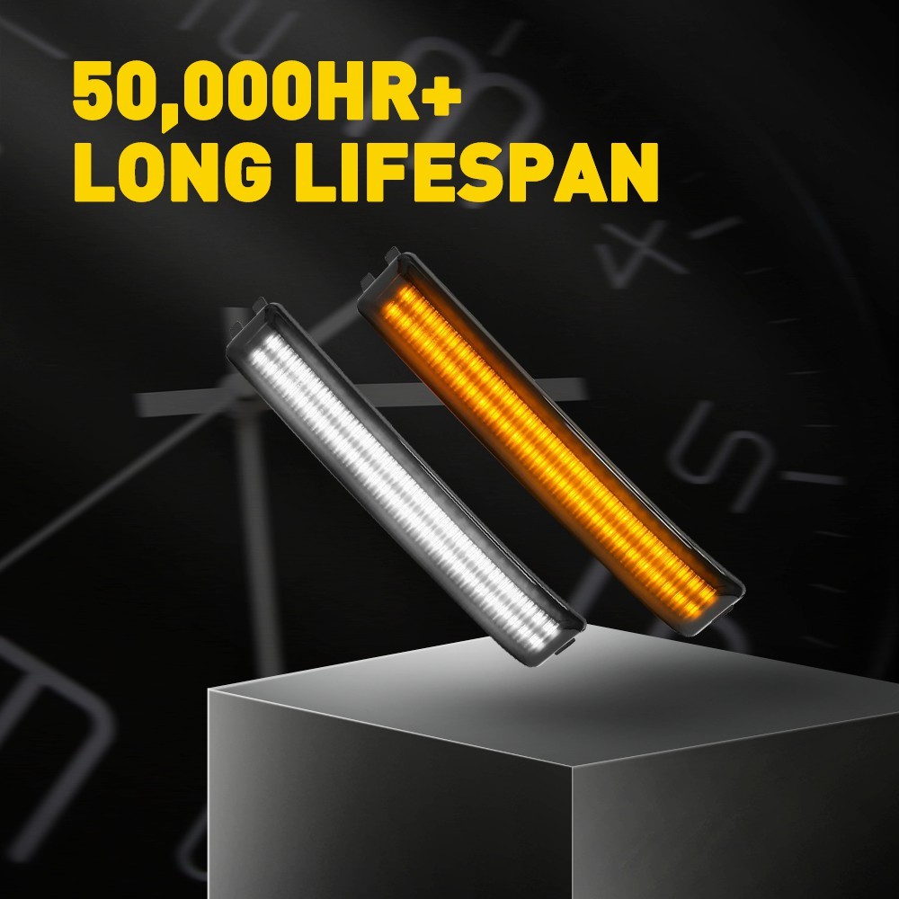 2x Switchback Side LED Mirror Signal Light Sequential For Ford F150 2009-2014