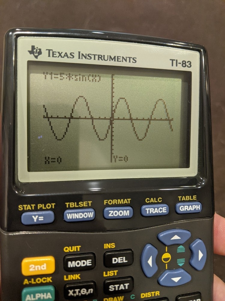 NWOB TI-83 Calculator Texas Instruments Black