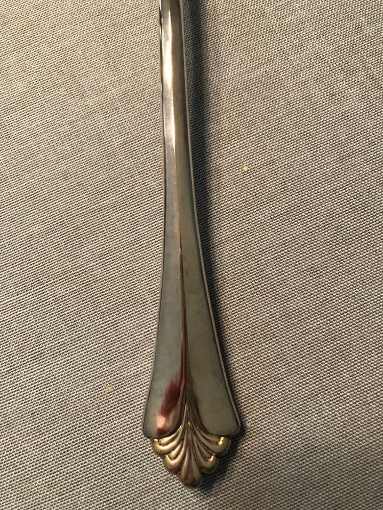 Royal Limited Silverplate Serving Fork With Gold Accent