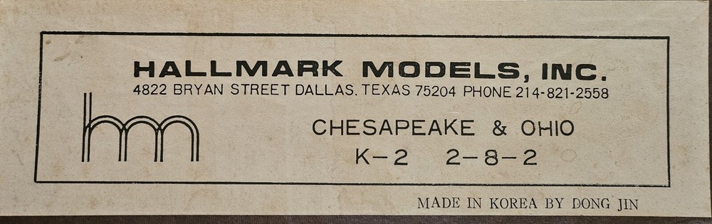 Hallmark Models Chesapeake & K-2 2-8-2