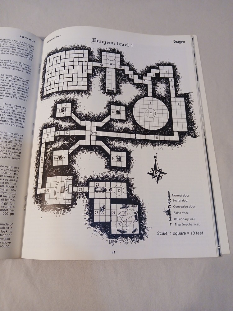 Vintage Dungeons And Dragons Dragon Magazine #53 Module Insert