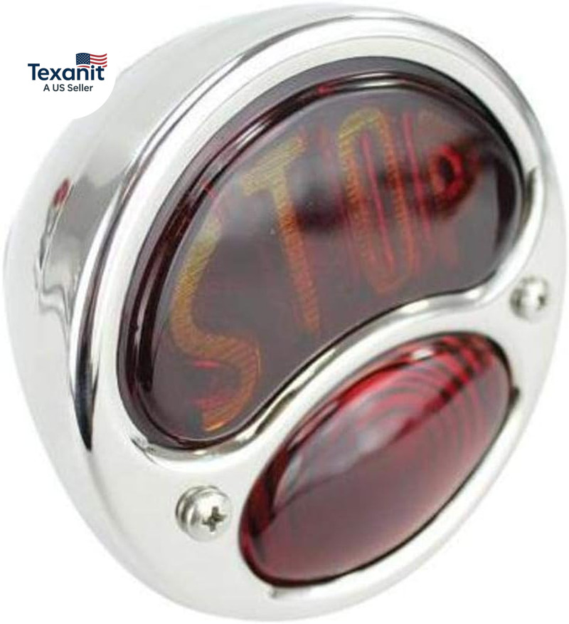 Ford "Stop" Duolamp Model a Stainless Steel Tail Light