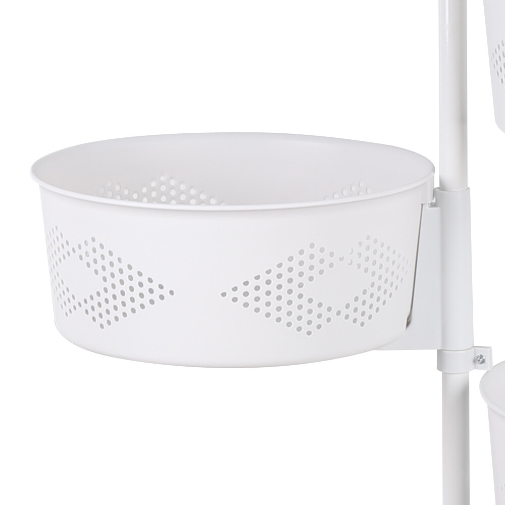 5 Tier Round Rotating Kitchen Storage Shelf Fruit Vegetable Storage Basket