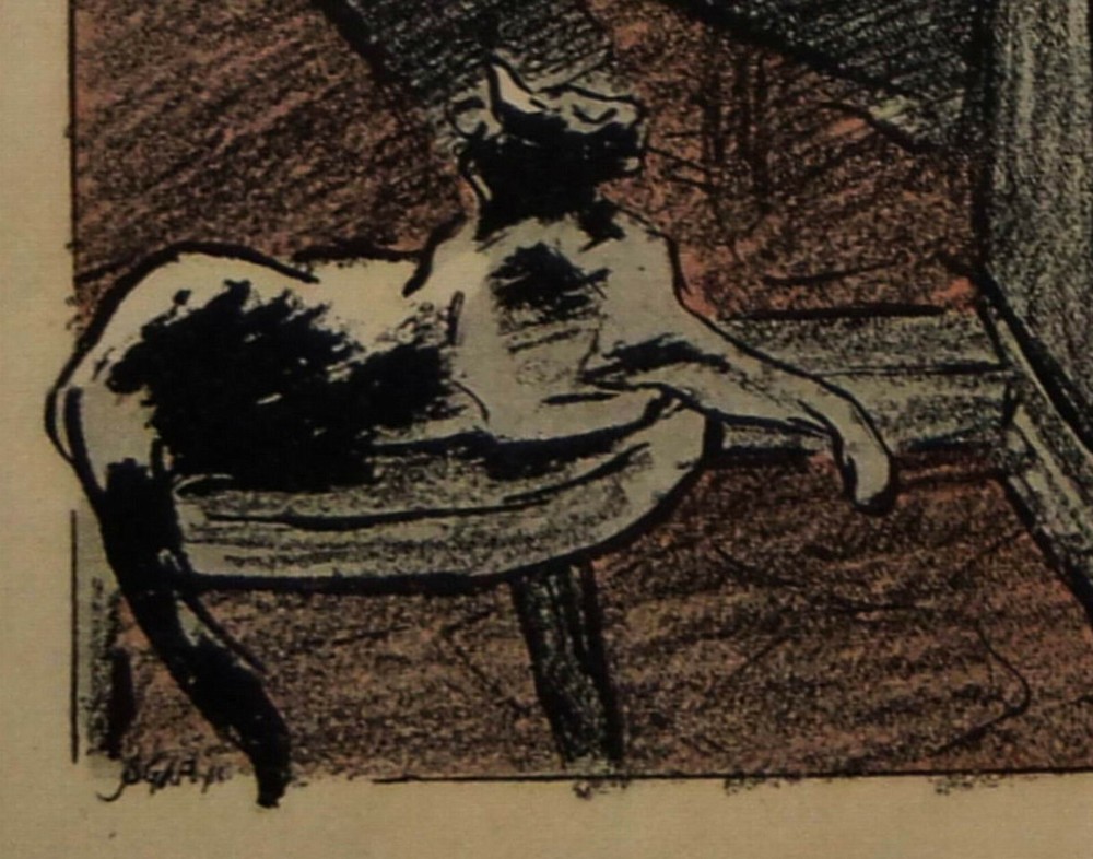 Lithography Colours Steinlein " La Reprimand "