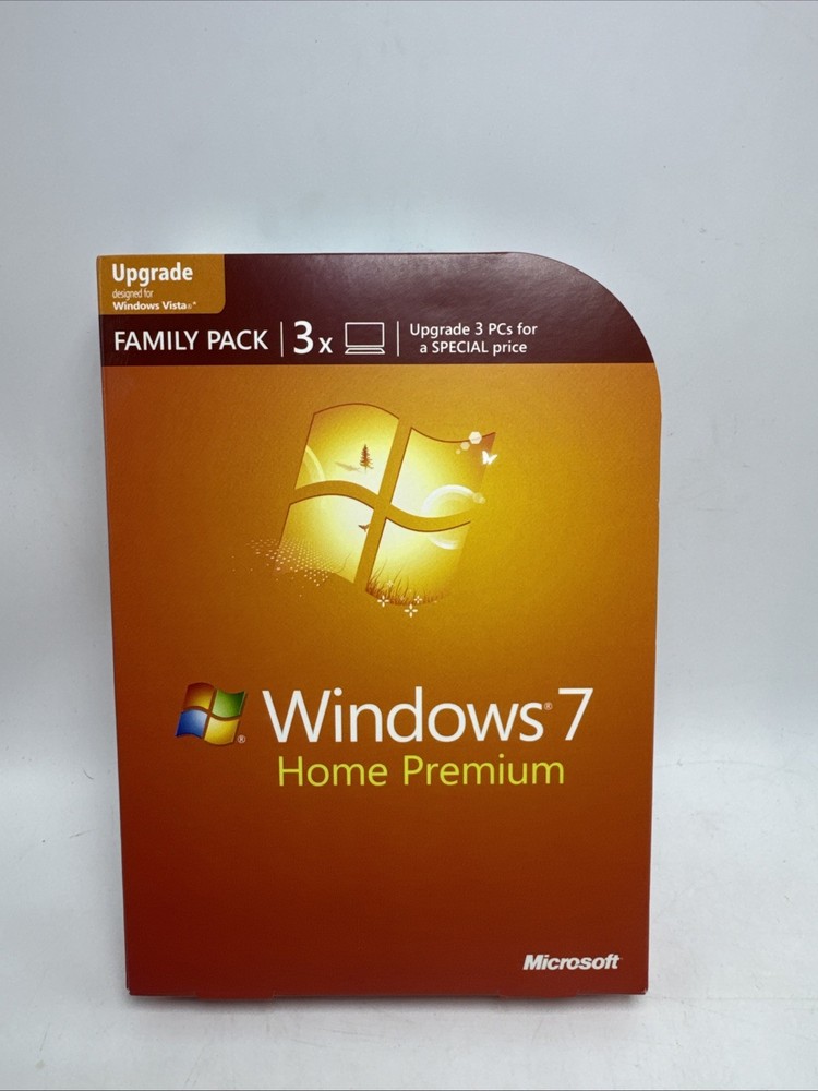 Microsoft Windows 7 Home Premium 2010 Family Pack Pre-Owned