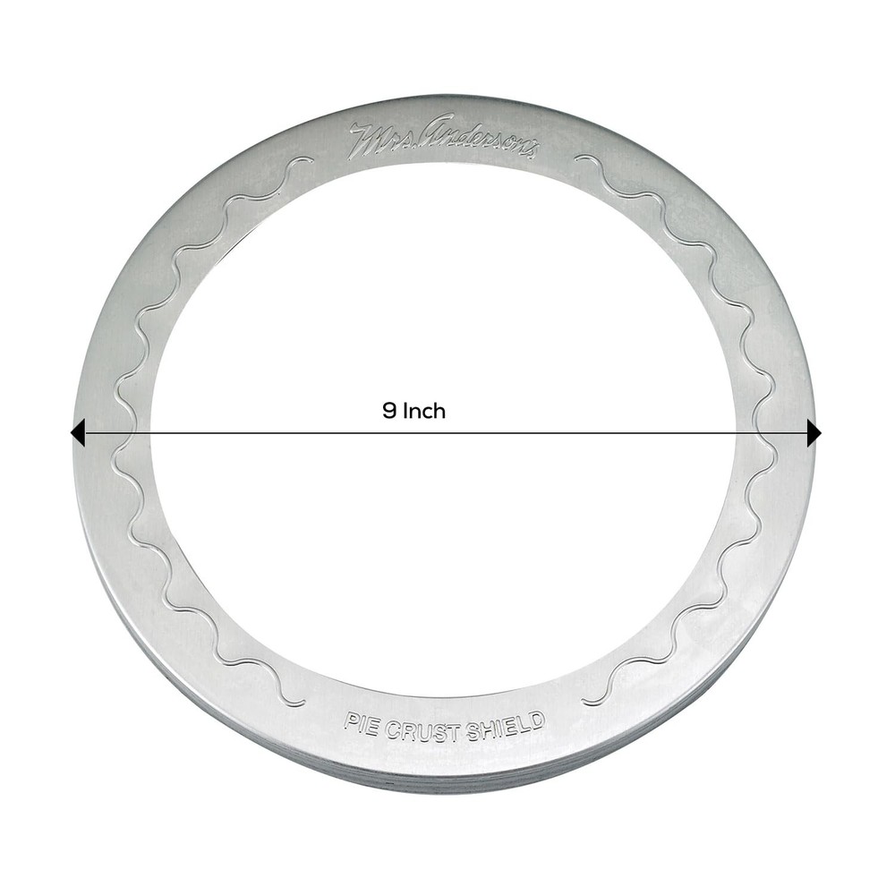 Mrs Anderson's 9 Inch Pie Crust Shield Baking Pan Protector Prevents Burning