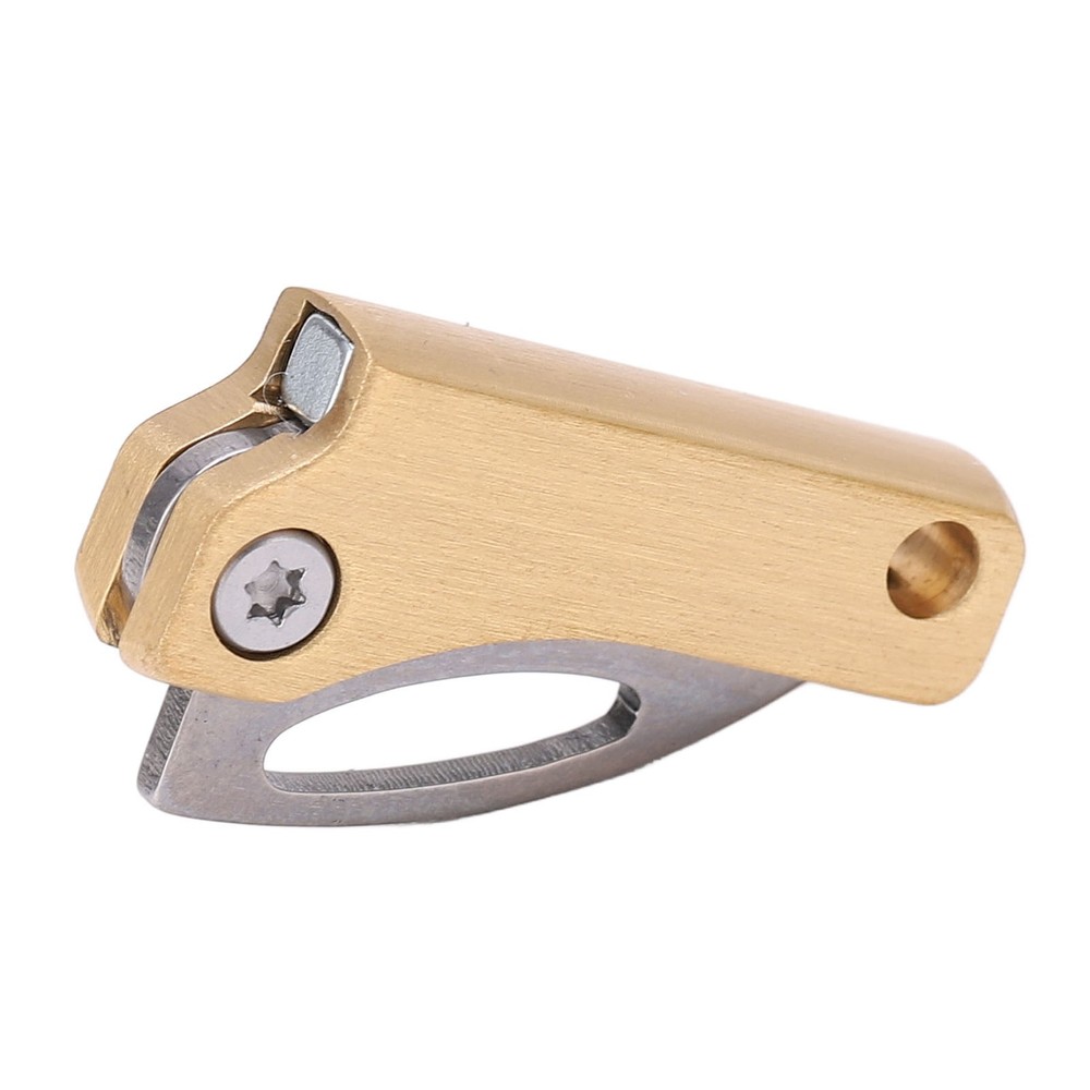 Brass Mini Knife Foldable Multifunction Keychain Tiny Knife For Package Openning