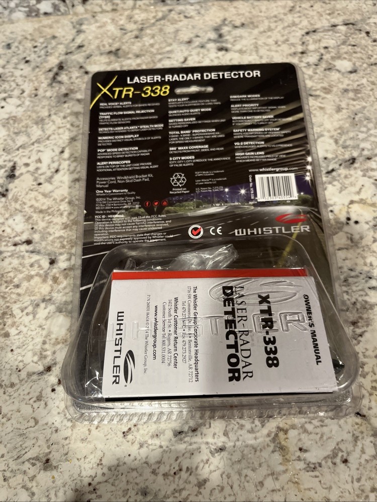 Whistler XTR-338 Radar Detector