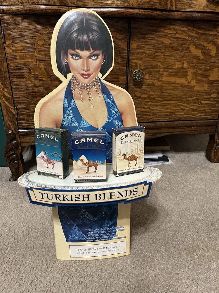 CIGARETTES CAMEL TURKISH BLEND STORE DISPLAY VINTAGE VERY COLLECTABLE & RARE