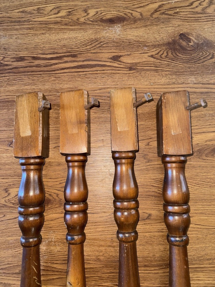 Set 4 Turned 29 1/2" Table Legs Architectural Salvage