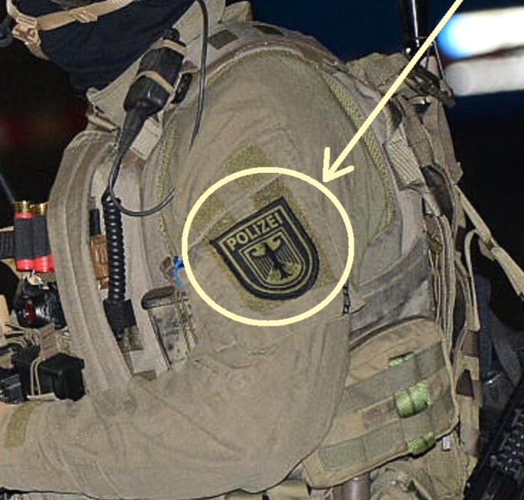 Abzeichen BGS Bundespolizei GSG 9 BPOL oder umgangssprachlich SEK velkrö PATCH