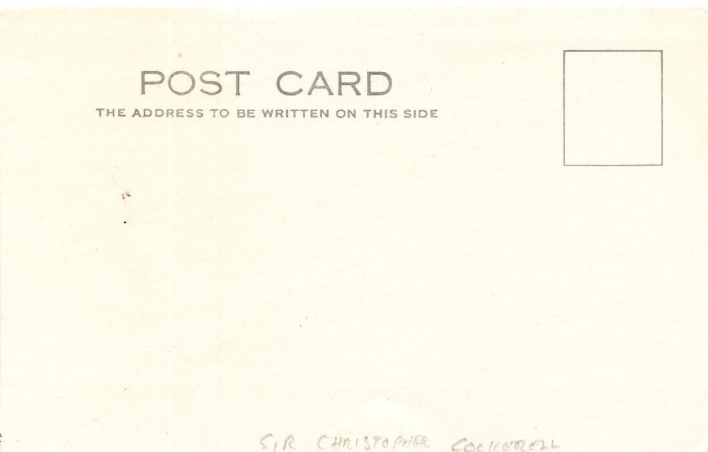 Christopher Cockerell- Signed Notecard (Invented the Hovercraft)