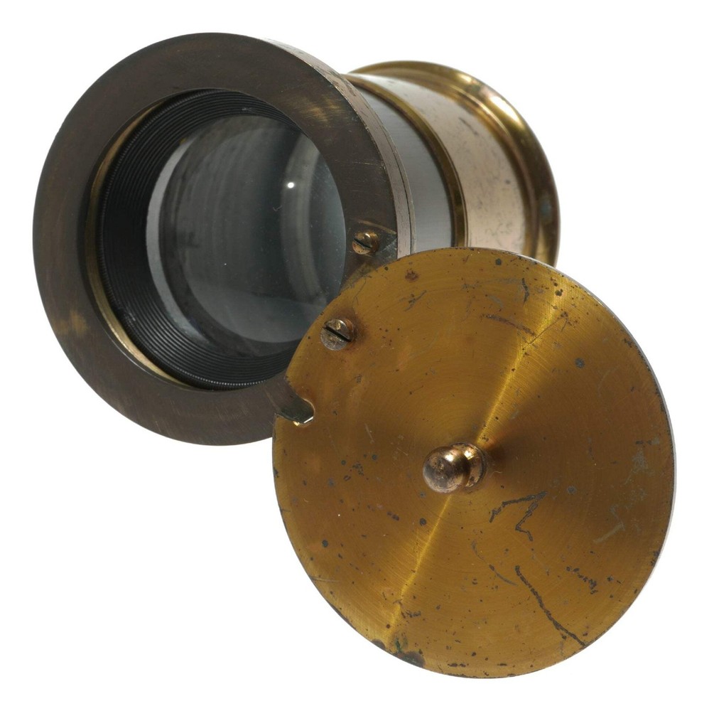 Antique Brass Petzval - Type Portrait Lens, Unknown Maker,