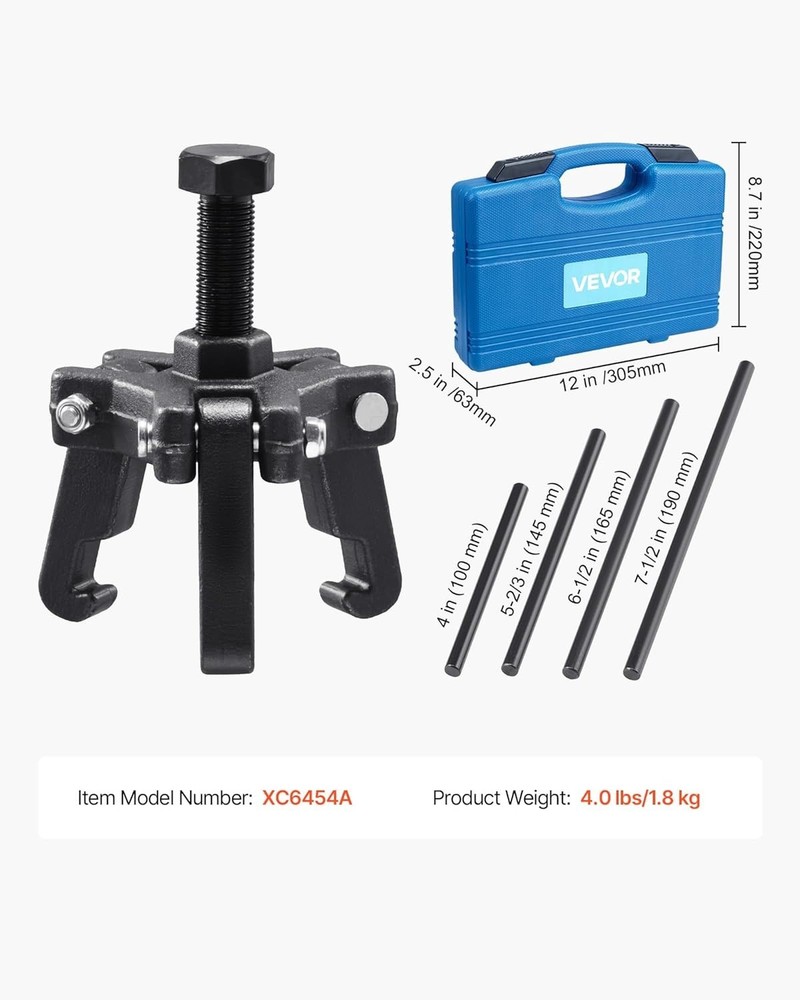 Harmonic Balancer Puller with Adjustable 3-Jaw Puller Kit, Forcing ... Fast Ship