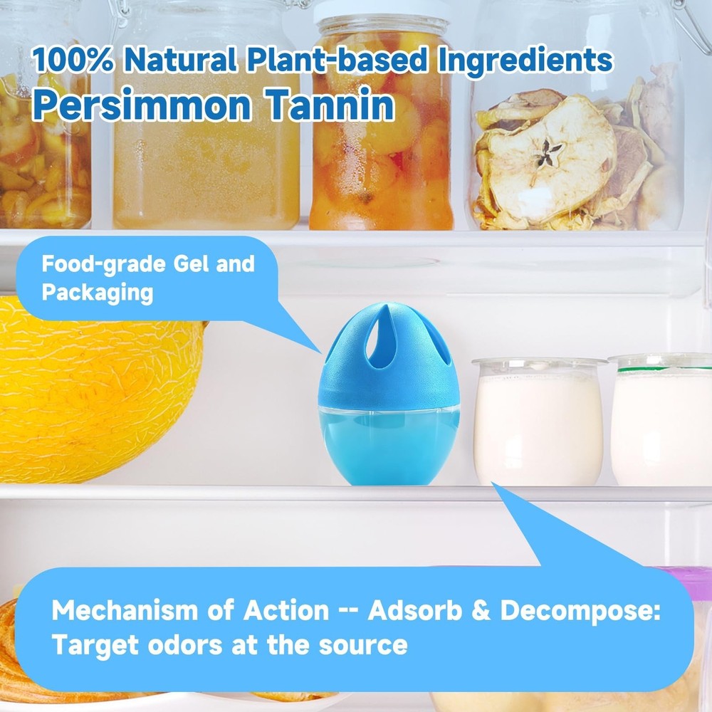 Refrigerator Deodorizer 3 Pack, Natural Plant Fridge Deodorizer Long-Lasting ...
