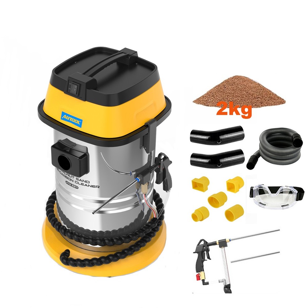 Sand Blaster Car Engine Intake Valve Walnut Blasting Carbon Cleaner Machine 30L