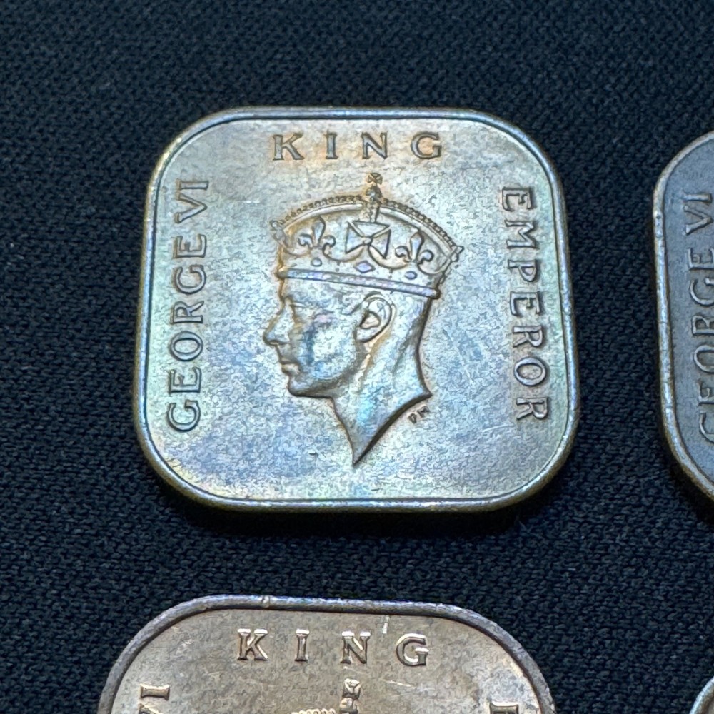 1940 - 1945 Malaya 1 cent collection - Some Uncirculated