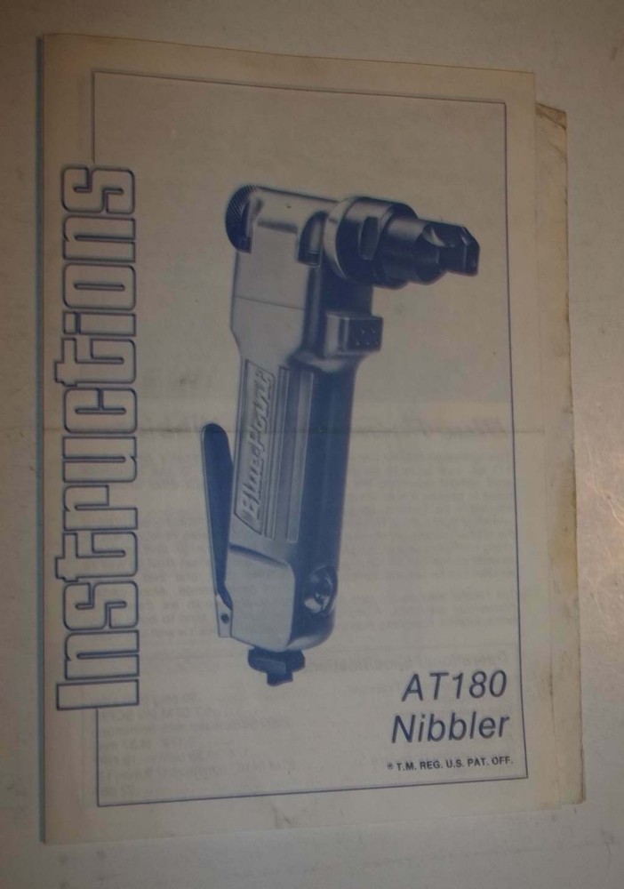 Snap-on AT180 Nibbler Instruction Manual