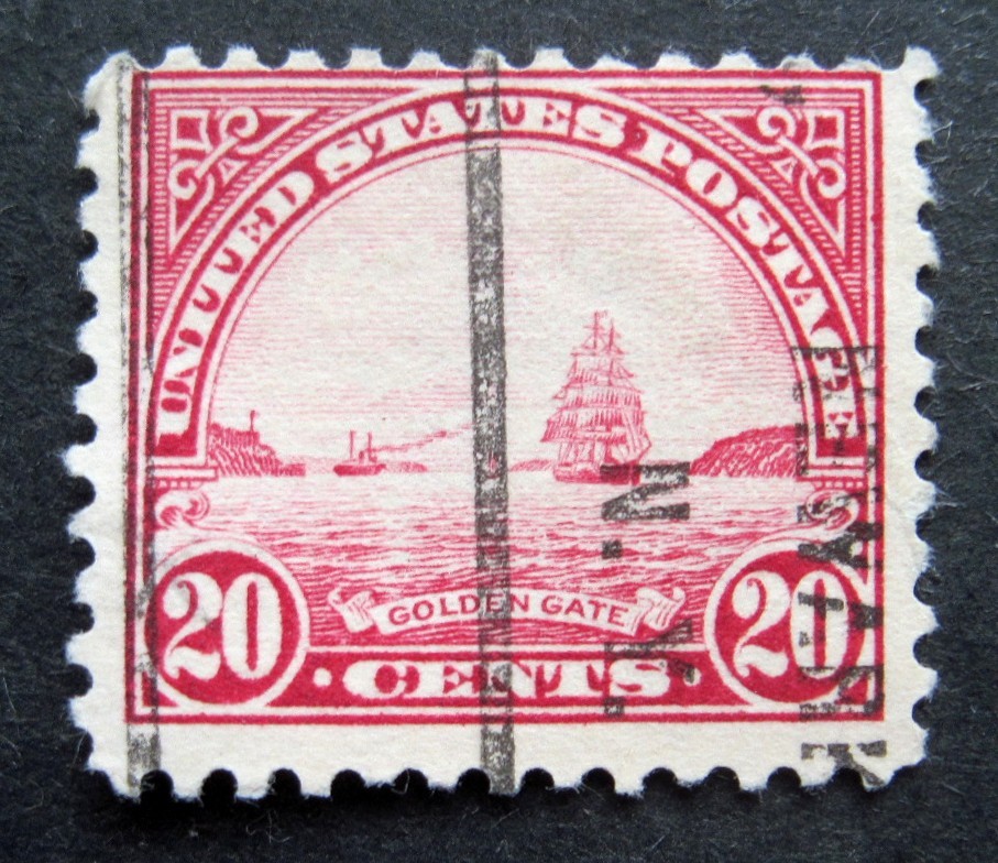 Sc # 698 ~ 20 cent Golden Gate Issue, Precancel, NEWARK N.Y.