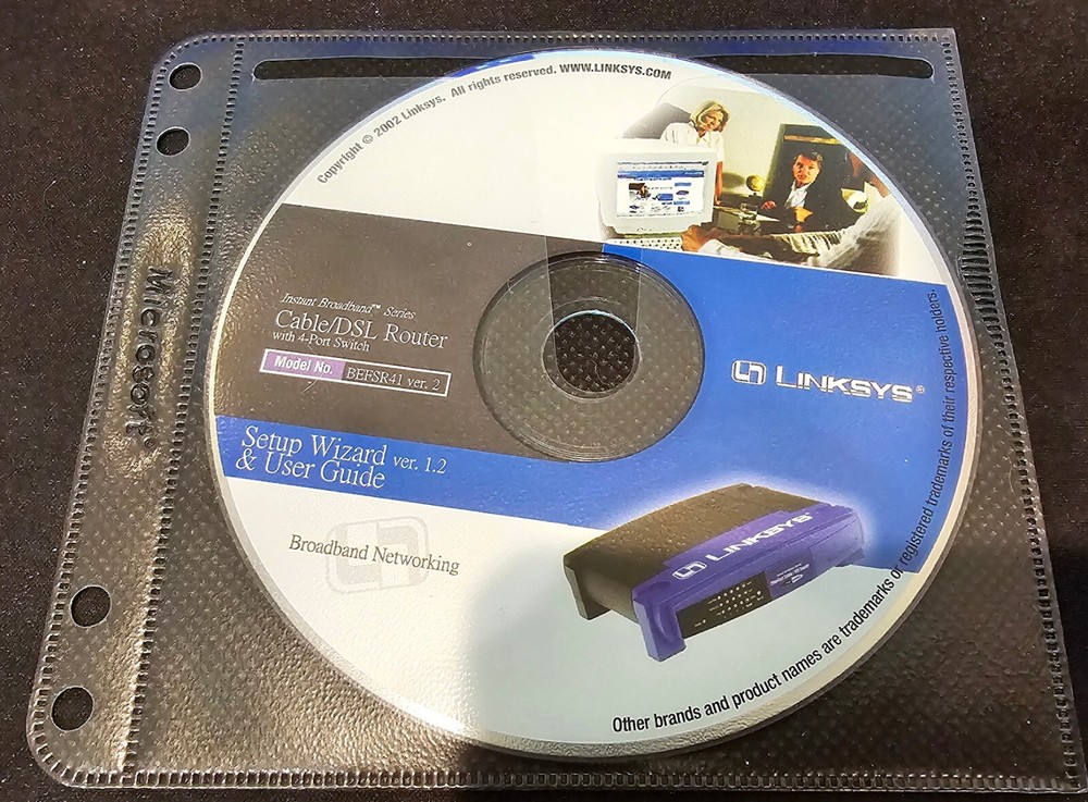 Setup Wizard & User Guide CD For LINKSYS BEFSR41 v2 Cable/DSL Router