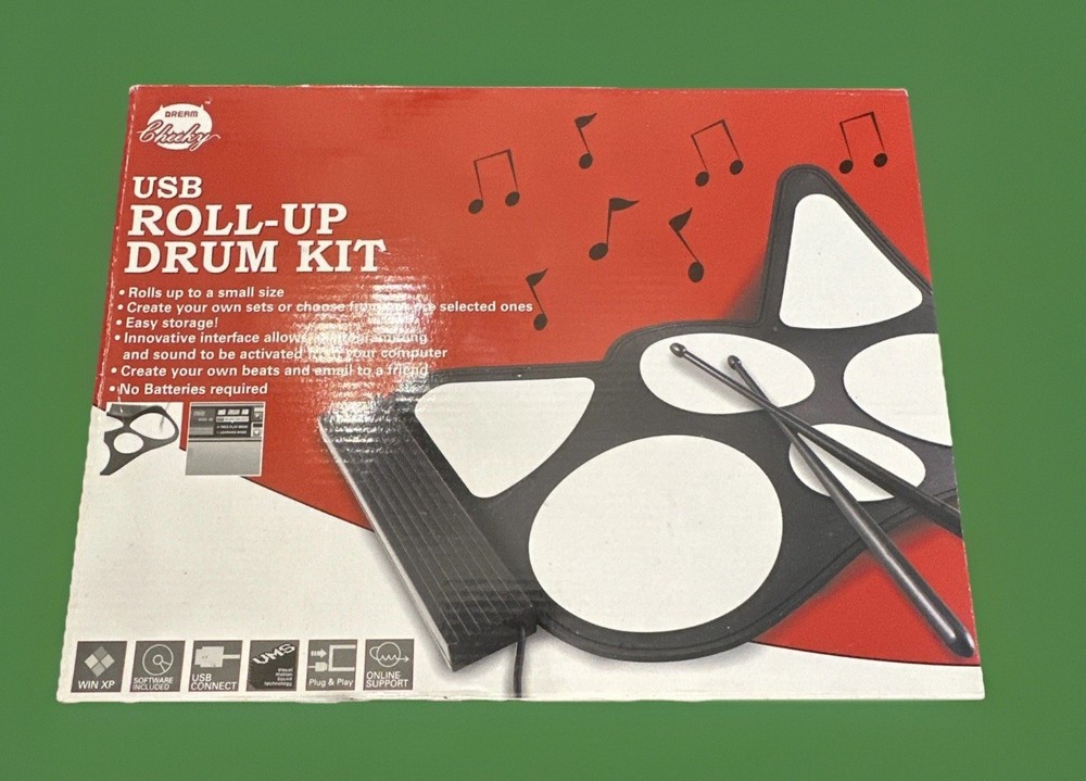 USB Roll-Up DRUM KIT with Drum Sticks Dream Cheeky - NEW!