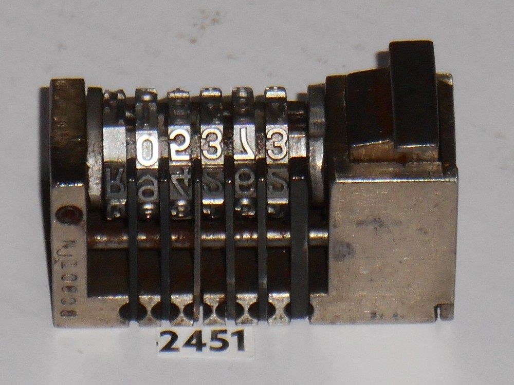 WMA | letterpress numbering machine | 2451