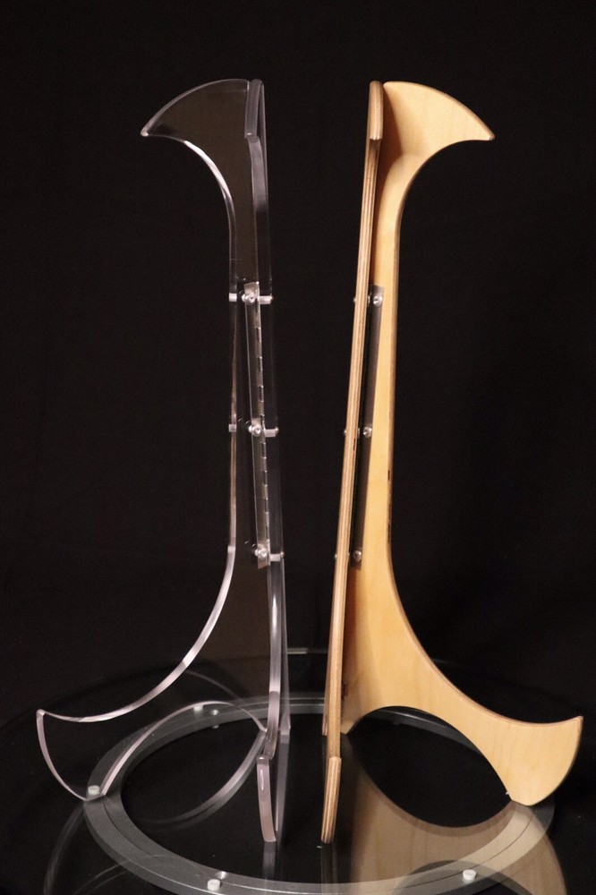Clear Acrylic Guitar Stand Flame Treated Edge