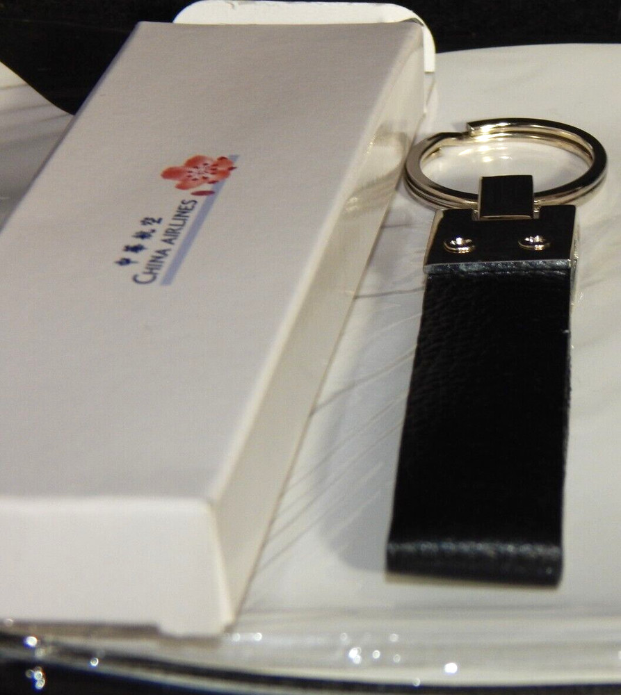 China Airlines Leather Keyring NIB