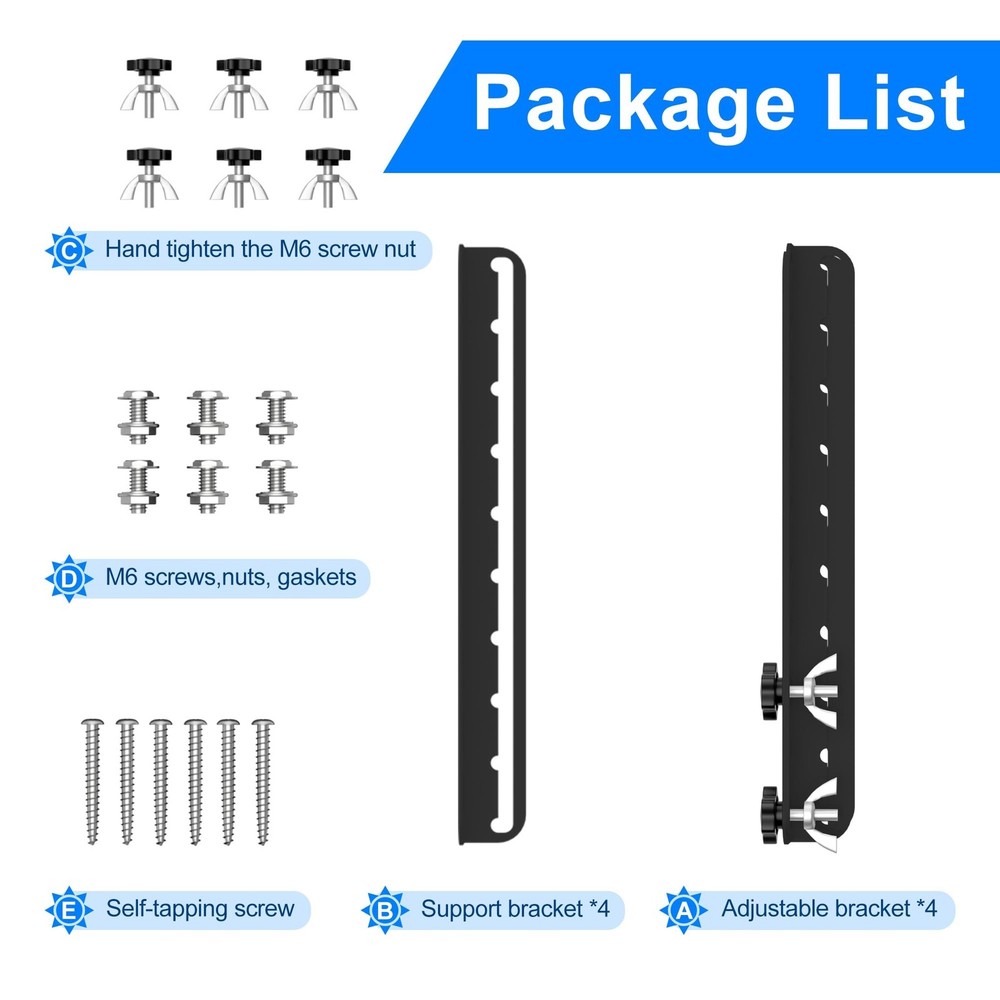 Solar Panel Mount Brackets, 30 inch Solar Panel Stand with 0-90° Adjustable