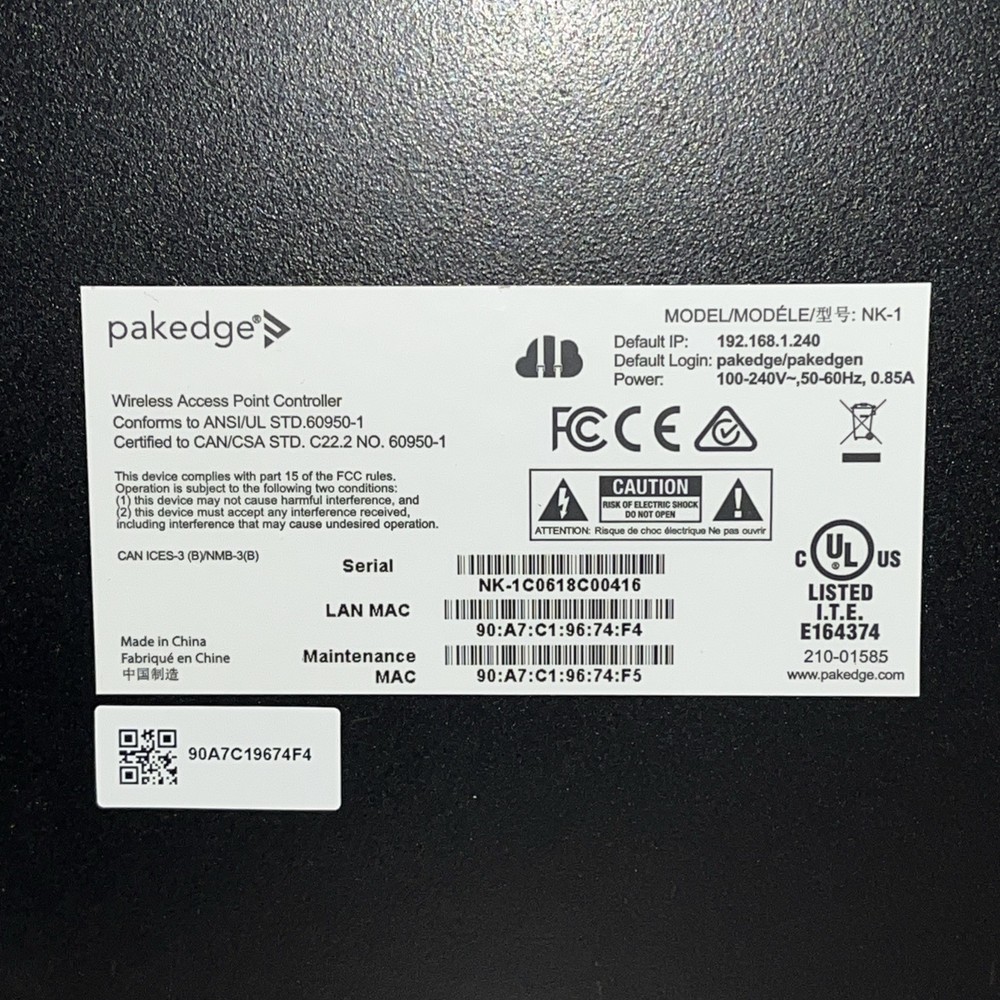 PAKEDGE DEVICE NK-1 SWITCH