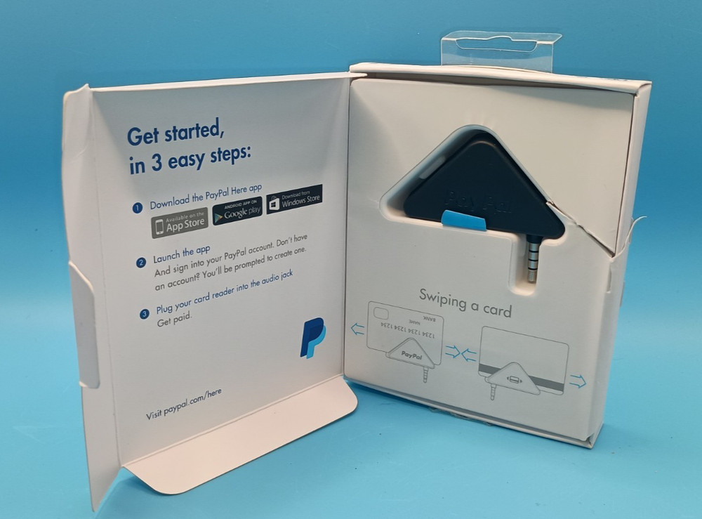 NEW in Box PayPal Here Triangular AUX Port Headphone Jack Card Reader
