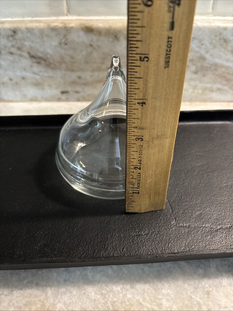 Hershey Kiss Glass Candy Jar With Lid 4” Diameter