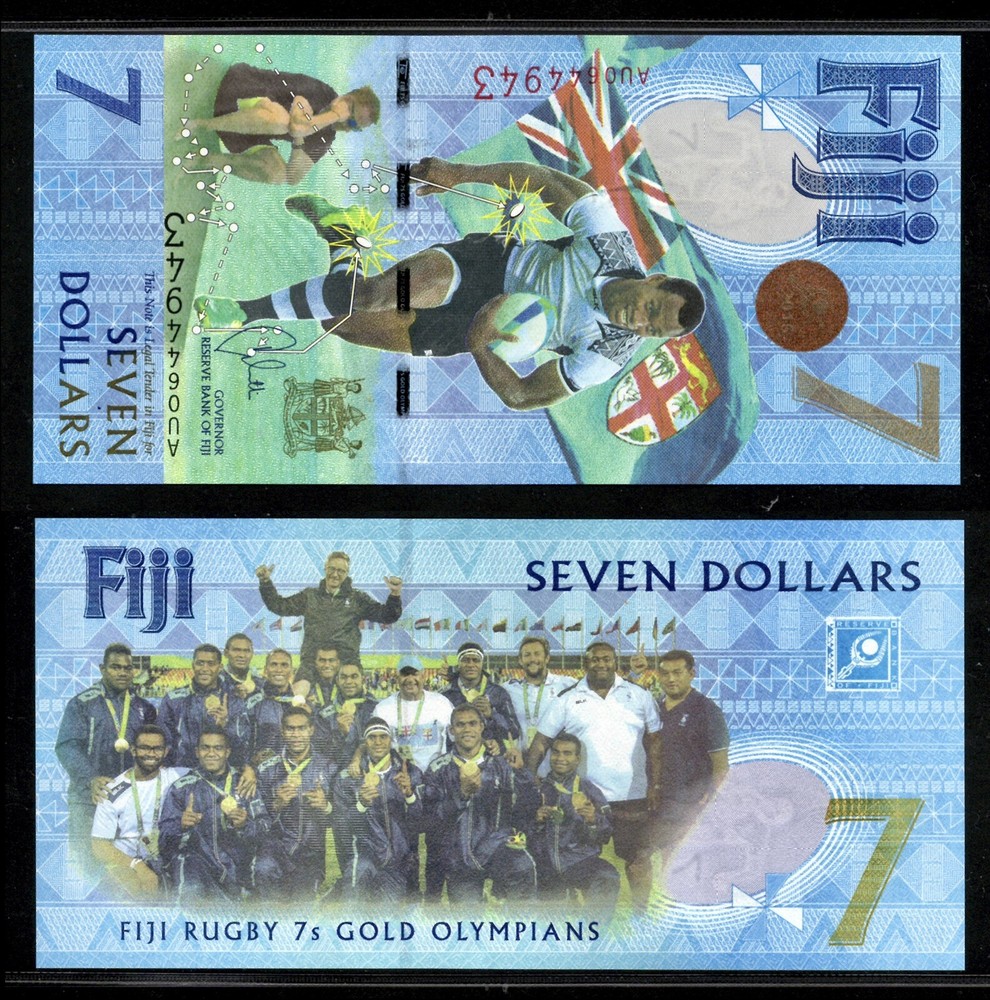 Fiji 7 Dollars Banknote , 2016/17, ND P-120 UNC, Commemorative