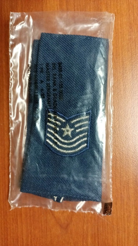 Pair US Air Force Master Sergeant Shoulder Mark Insignia Large