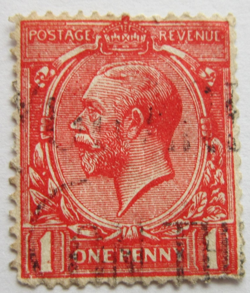 George V 1d Red