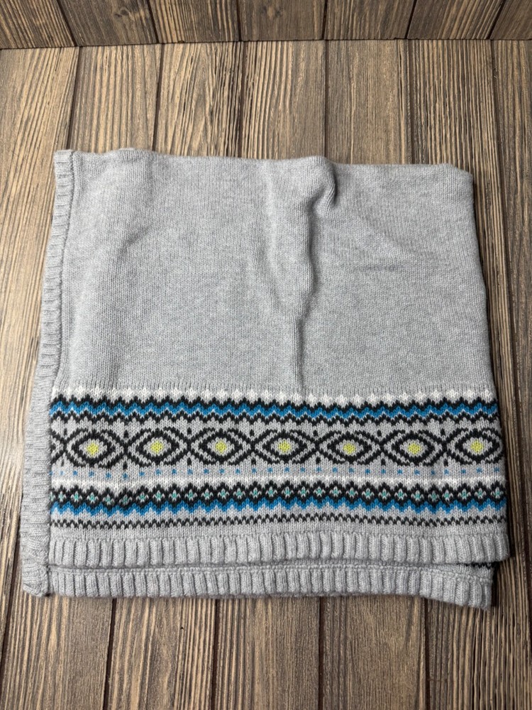 Carters Gray Fair Isle Blanket Sweater
