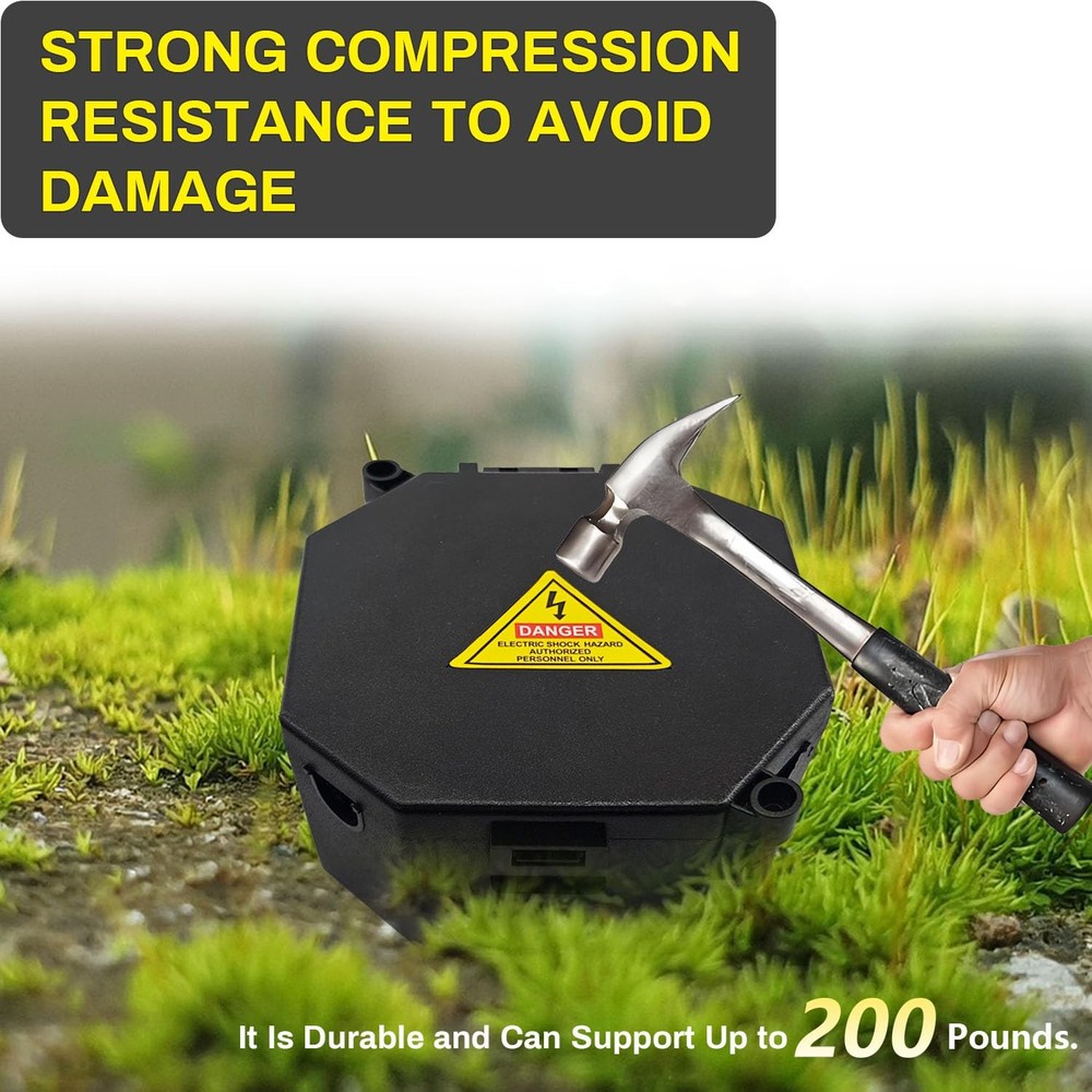 MIARALA Black Open Splice Junction Box (6 Pack), 6 pack,