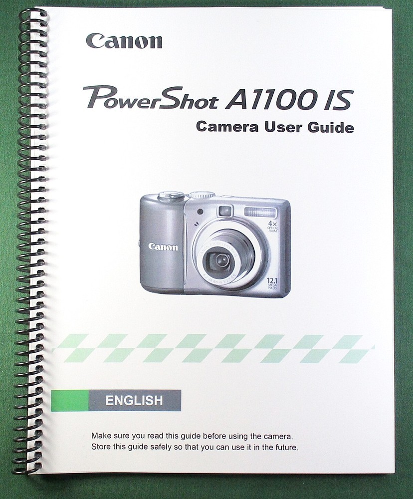 Canon PowerShot A1100 IS Instruction Manual: 132 Pages & Protective Covers