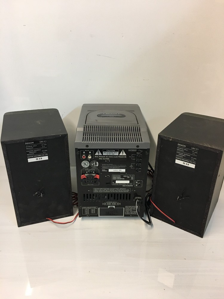 Denon D-C1 Personal Micro Component System CD Changer AM/FM Aux Speaker (READ)
