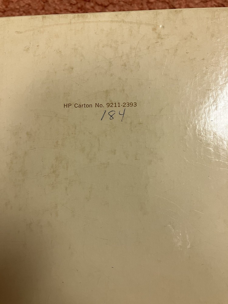 HP-67 CALCULATOR PROGRAMMING PAD AND ORIGINAL BOX - ONLY