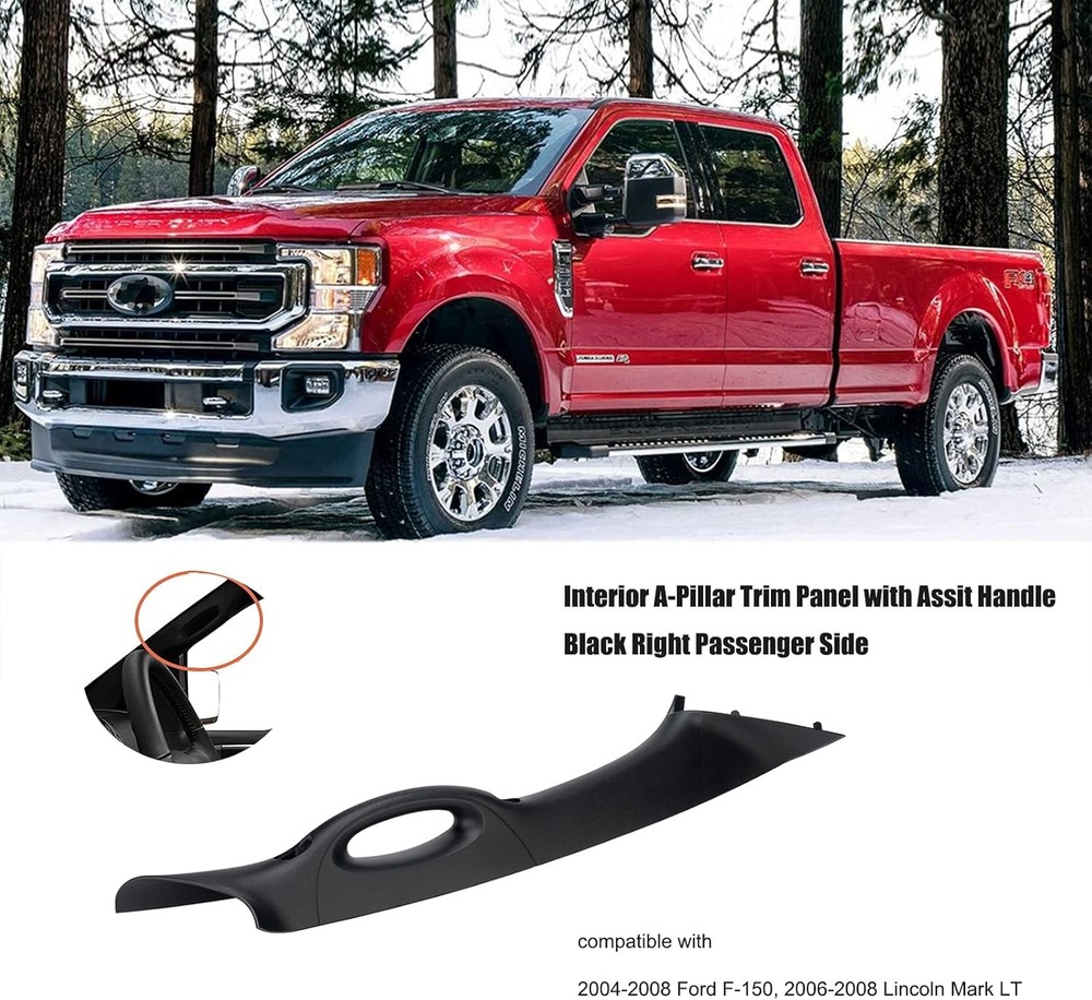 A Pillar Interior Trim Handle Right Front Passenger Side, Black