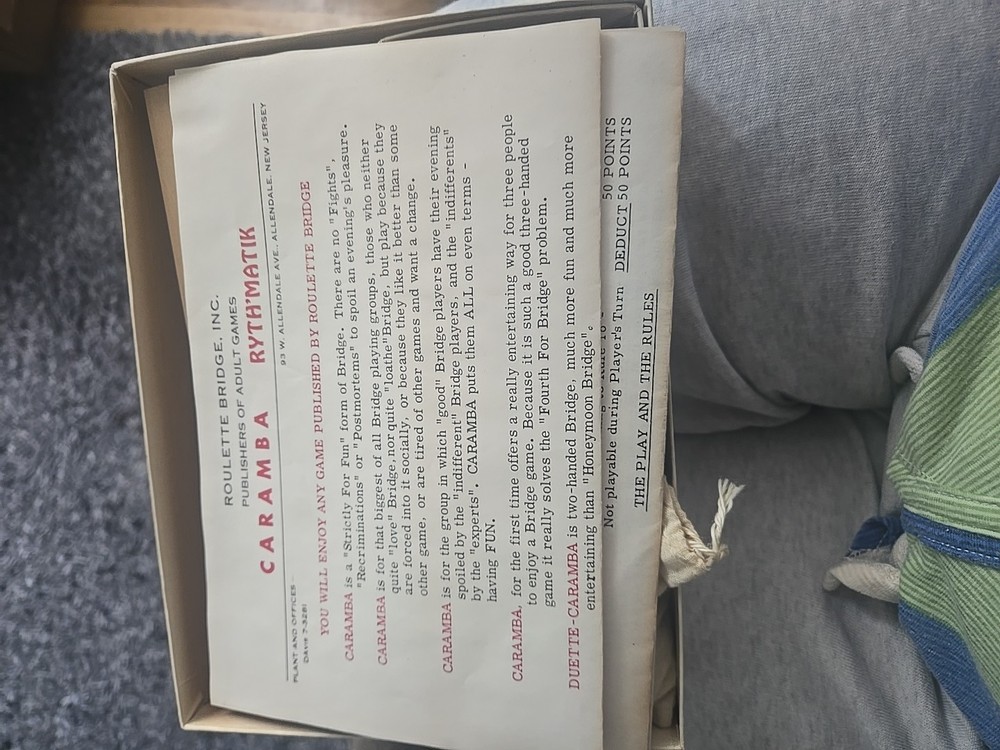 1959 RYTH' MATIK GAME SCRAMBLED NUMBERS