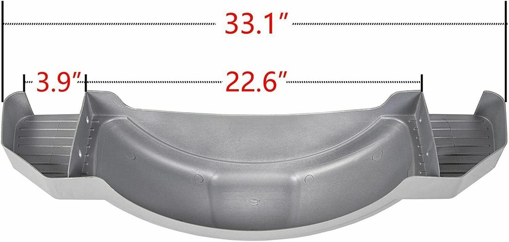 2pcs Gray Single Axle Trailer Fenders w/ Steps For 12" Wheels Tires Skirt Boat