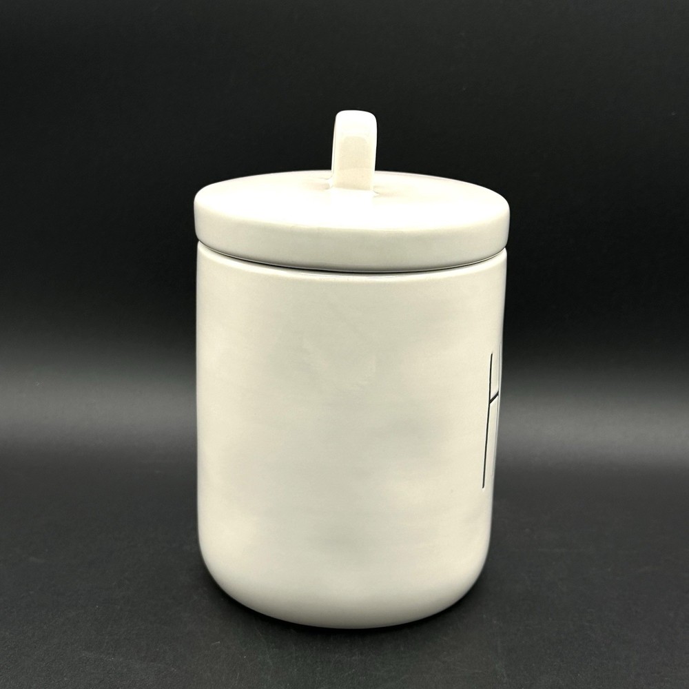 Rae Dunn HOLD Ceramic Jar Canister White