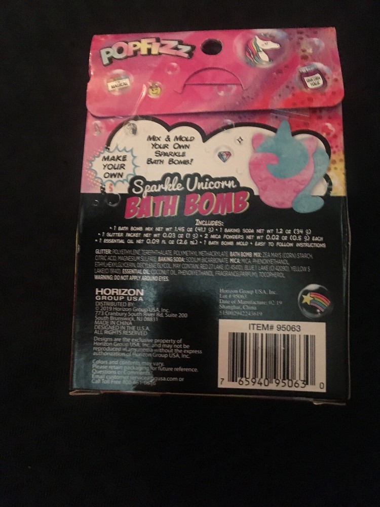 Popfizz Sparkle Unicorn Bath Bomb Make Your Own Fizzy
