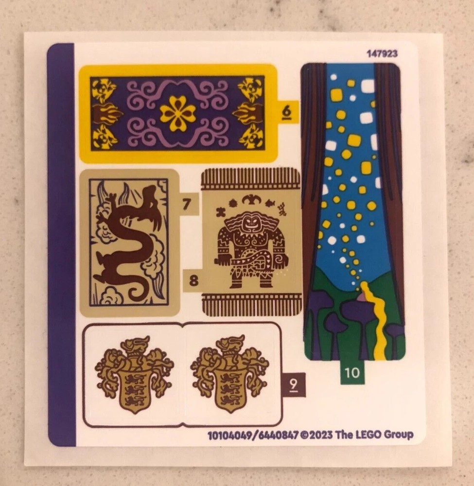 LEGO STICKER SHEET for 43222, Sheet 2, Disney Castle, New & Genuine!