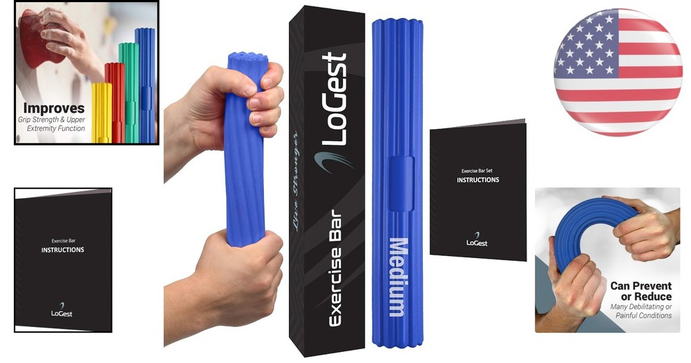Twist Hand Exerciser Bars - Relieve Tendonitis & Enhance Grip Strength - Medium