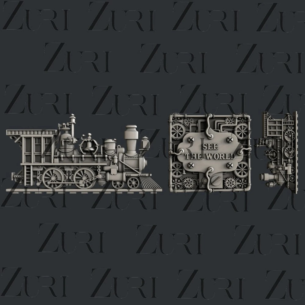 Zuri Design Silicone Mould  - Steampunk Locomotive
